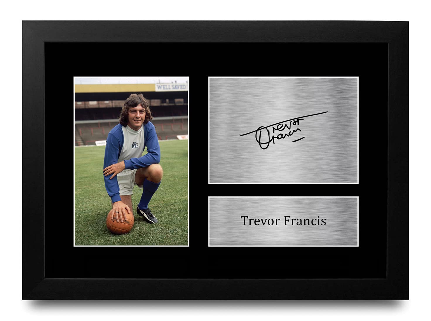 HWC Trading FR A4 Trevor Francis Birmingham City Gifts Printed Signed Autograph Picture for Football Fans and Supporters - A4 Framed