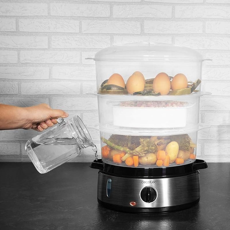 Elektrischer Dampfgarer Vapovita 3000 Inox - 800 W, 9 L, 3 Behälter — Foto 3 von 5