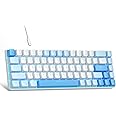 MageGee Portable 60% Mechanical Gaming Keyboard, MK-Box LED Backlit Compact 68 Keys Mini Wired Office Keyboard with Red Switch for Windows Laptop PC Mac - Sky Blue