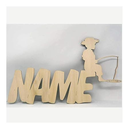 Schlummerlicht24 Nachtlicht'Fischen' mit Name nach Wunsch, ideales Geschenk für Angel-Fans, als Deko-Lampe zum Zimmer verschö