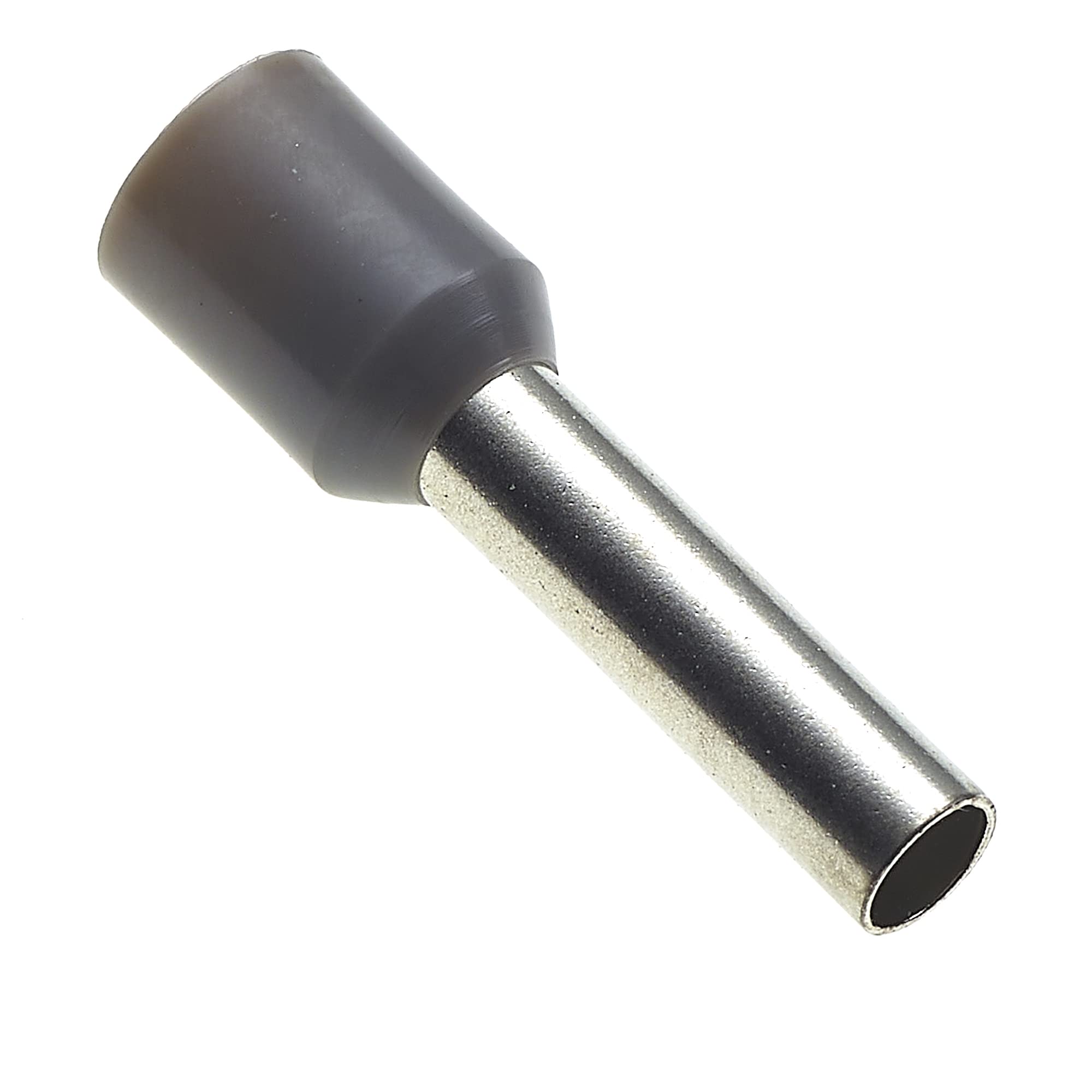 Insulated Ferrule, 12x4mm, Pack Of 100 - Wire Copper Crimp Connector Insulated Ferrule Pin, Cord End Terminal Connectors, German Grey Nylon Ferrules Connectors