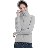 TERODACO Women's UPF 50+ Sun Protection Jacket Lightweight Cooling Long Sleeve Sun Shirt with Hoodie Brim for Outdoor Hiking