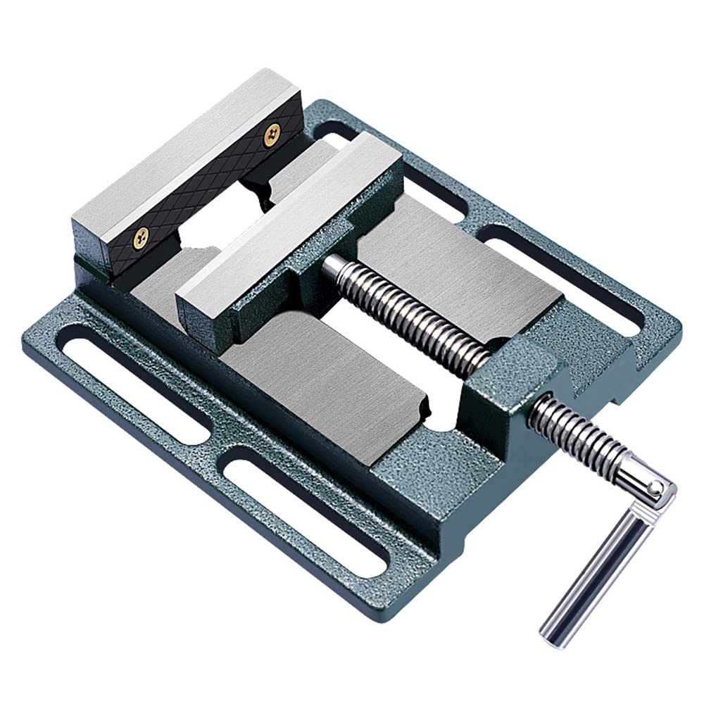 MarsHopper 2.5" Versatile Universal Bench Vise, Quick Adjust Heavy Duty Cast Steel Drill Press Vice Bench Clamp Fixed Base for Woodworking, Glass Cutting, Steel Grinding