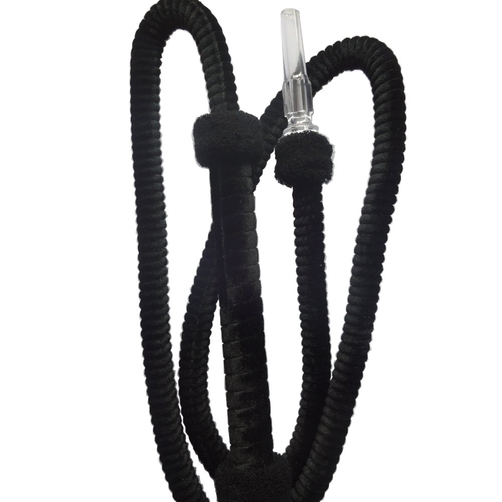 Rocsai Hookah Hose 78" Washable Hookah Hose Detachable Mouth Tip (Black