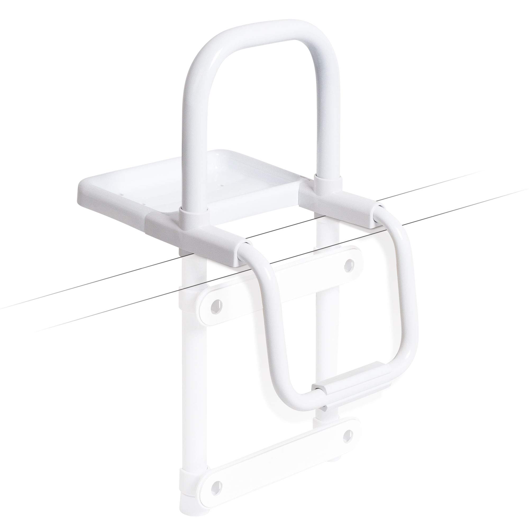 Weinberger Bathtub Step-In Aid with Grab Rail | 120kg Max Load | Non-Slip Bath Step for Elderly | Secure Bathtub Entry Stool for Seniors and Disabled