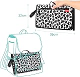 Lekebaby Nappy Changing Mat Portable Travel Mats with Wipe-Pocket Cow Stria view 2