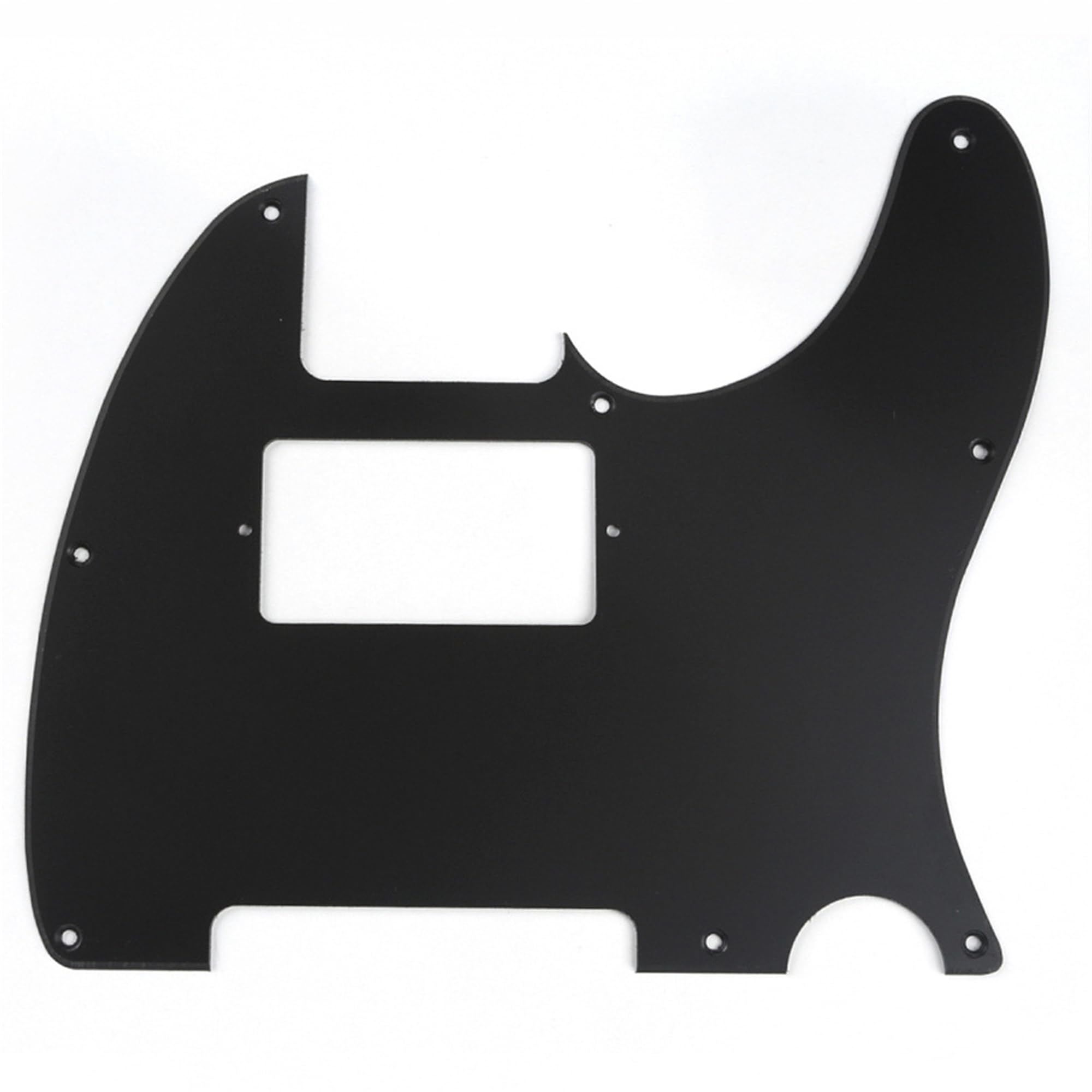 Musiclily 8 Hole Humbucker Tele Pickguard HH Scratch Plate for Fender USA/Mexican Standard Telecaster Modern Style Electric Guitar,1Ply Matte Black โ image 1
