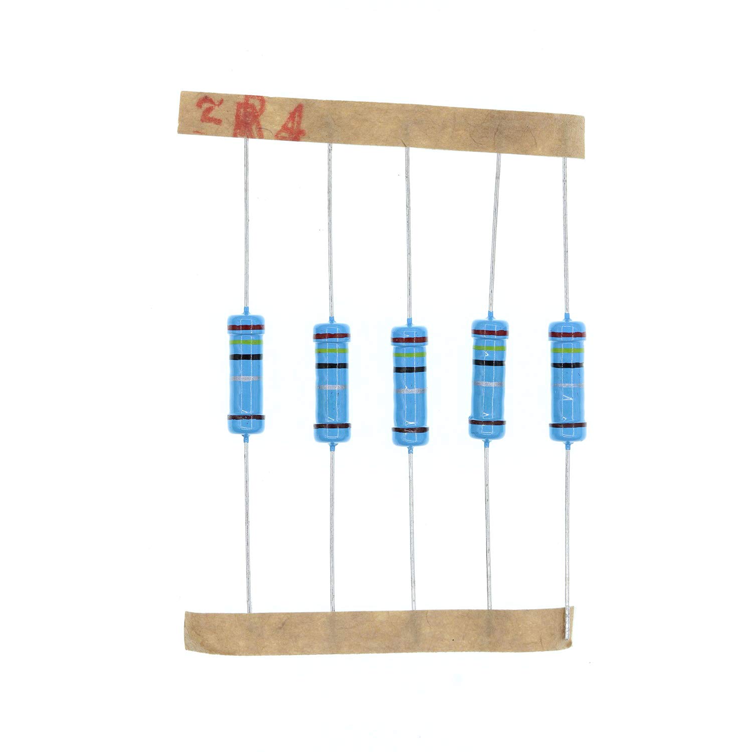 HUABAN 50PCS 2 Watts 2W 2R4 2.4 Ohm 1% Metal Film Resistor