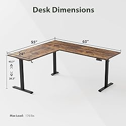 Agilestic L Shaped Standing Desk Adjustable