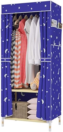 Mfasd Armoire De Rangement Armoire En Tissu Avec Tringle Penderie De Vetement Armoire Toile Tissu Oxford Armoire Toile Portable A 65 45 170cm 25 17 67in Amazon Fr Cuisine Maison