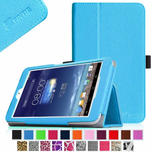 Fintie Premium Vegan Leather Case for ASUS MeMO Pad 8 ME180A Tablet Slim Fit Leather Stand Cover With Auto Wake / Sleep Feature - Blue