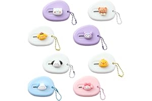 YZZYEMN 8-piece Box Cutter Retractable Letter Opener Set, Mini Cute Envelope knife, portable multi-Function knife suitable for School Office Supplies and Stationery, DIY crafts with Key Chain