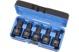 JET 3/4-Inch Drive Impact Socket Set - Metric Hex Bit Impact Sockets - 5 Pieces