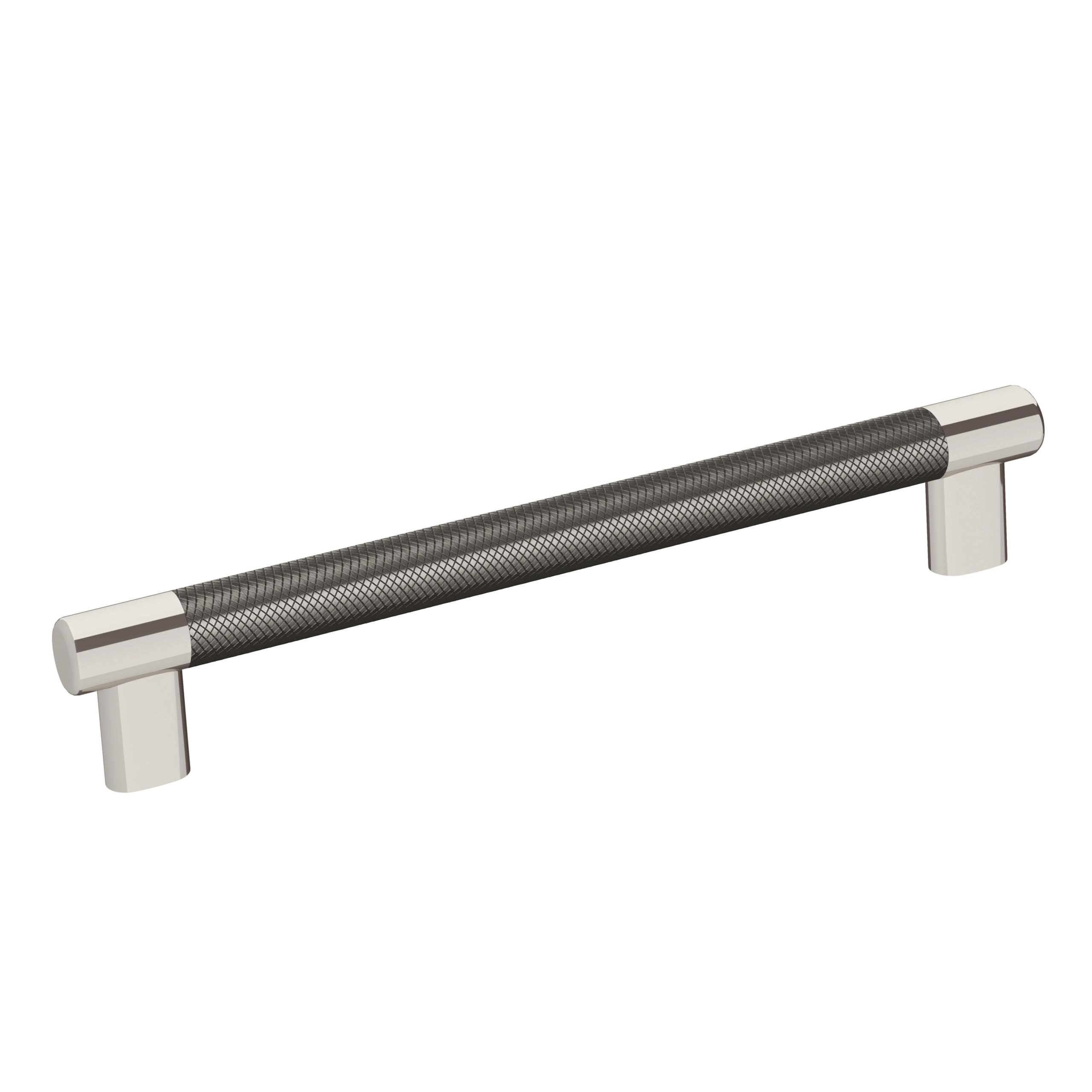 Amerock | Cabinet Pull | Polished Nickel/Gunmetal | 8 inch (203 mm) Center-to-Center | Esquire | 1 Pack | Drawer Pull | Drawer Handle | Cabinet Hardware