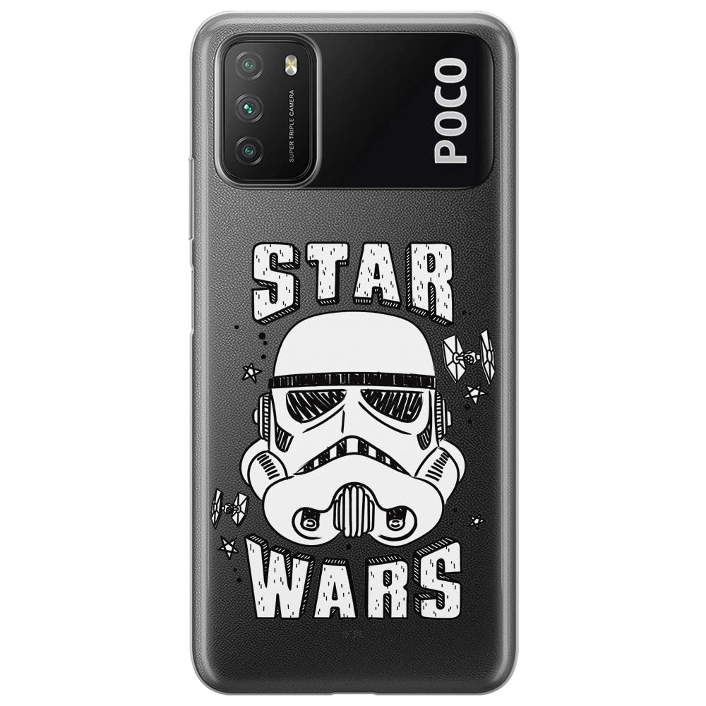 ERT GROUP mobile phone case for Xiaomi REDMI 9T original and officially Licensed Star Wars pattern Stormtrooper 013 optimally adapted to the shape of the mobile phone, partially transparent