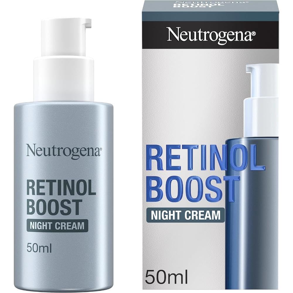 Neutrogena Retinol Boost Night Face Cream (1x 50ml), Lightweight Night-Time Moisturiser with Retinol and Hyaluronic Acid, Nourishing Night Cream for Ageing Skin