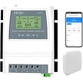 MOES Smart Automatic Transfer Switch for Off Grid Solar System,2.4GHz WiFi | Dual Power Controller for Off Grid Solar and Wind; Auto Switching Between Inverter and AC 110V 220V; Remote Monitoring