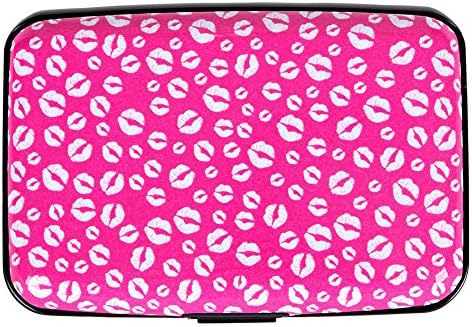 Aluminum Wallet Blocking Credit Card Holder- Prevent Electronic Scan Theft - Cool Slim Design for Men &amp; Women Lips