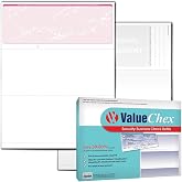 VersaCheck ValueChex - 55 Blank Business Voucher Checks - Pink Prestige - 55 Sheets Form #1000 - Check on Top