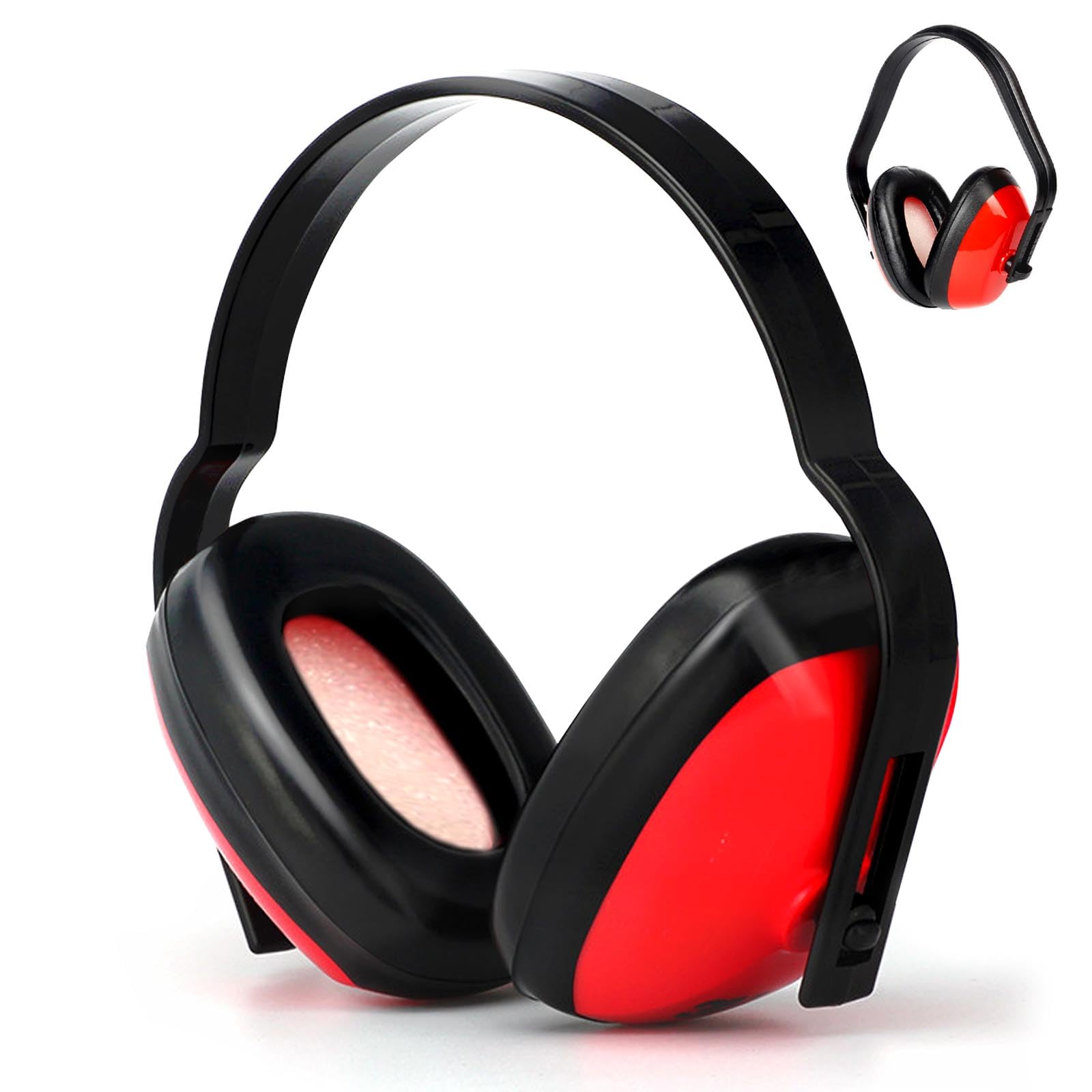 MUNSKT Ear Defenders Noise Reduction Earmuffs Adjustable, 2 Packs Kids Adults Ear Protection Comfort Hearing Soft Foam Pads, Ideal for Construction, Home Improvement