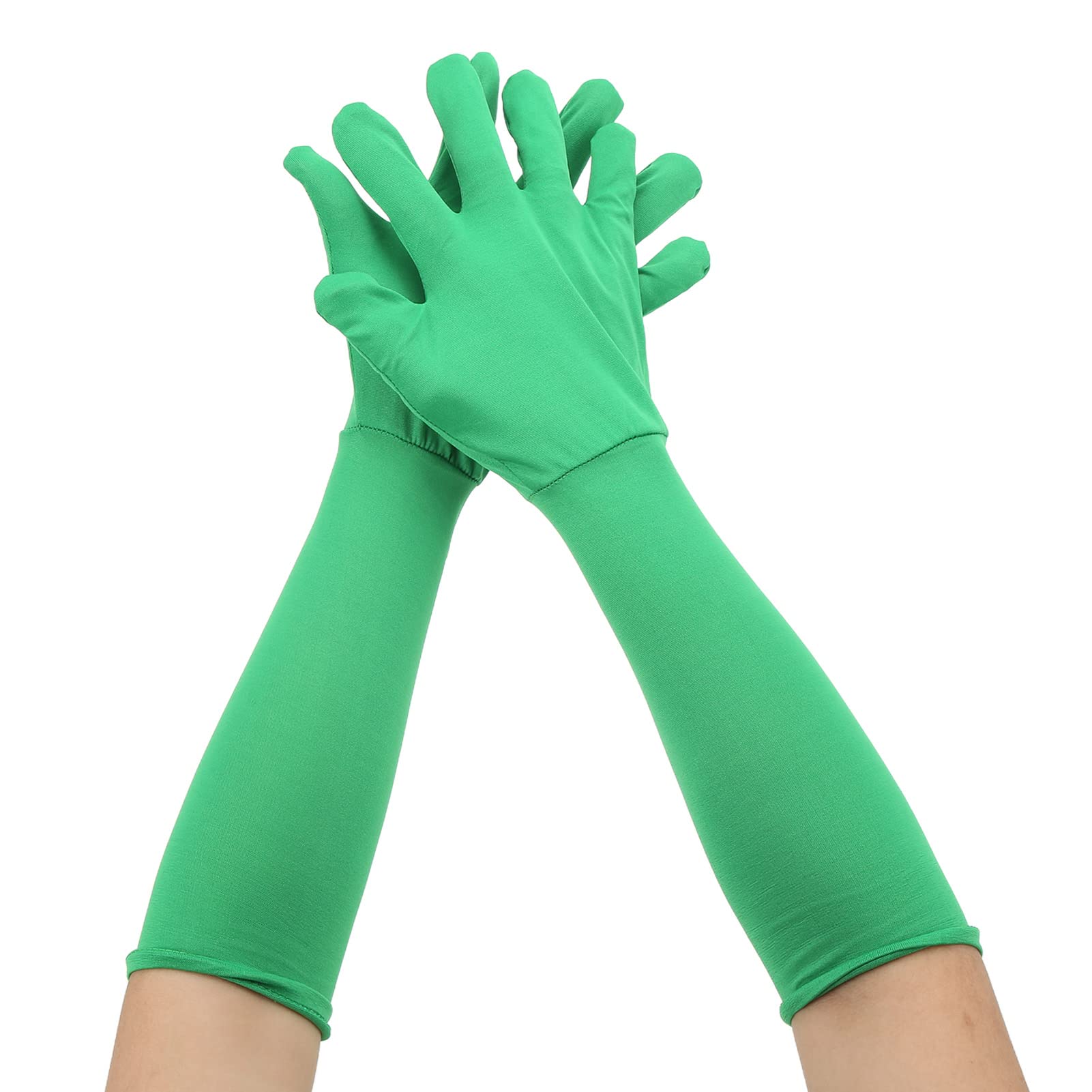 Photo 1 of 2Pcs Chromakey Green Screen Gloves, Universal Chromakey Green Screen Gloves Effects Background Chroma Keying Green Gloves for Green Screen Photography Photo Video