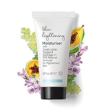 Brillare Skin Lightening Moisturiser for Pigmented Skin | Reduces Pigmentation, Dark Spots & Tanning|100% Vegan | No Harmful Chemicals