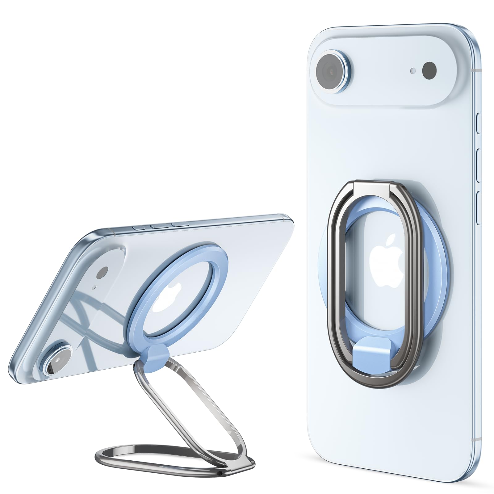 Photo 1 of ?2025 Upgraded? Mag Safe Phone Ring Holder, SUPERONE Adjustable Magnetic Kickstand & Removable Phone Grip Compatible with Wireless Charging Only for iPhone 17 & 16 & 15 & 14 & 13 Series - Sierra Blue