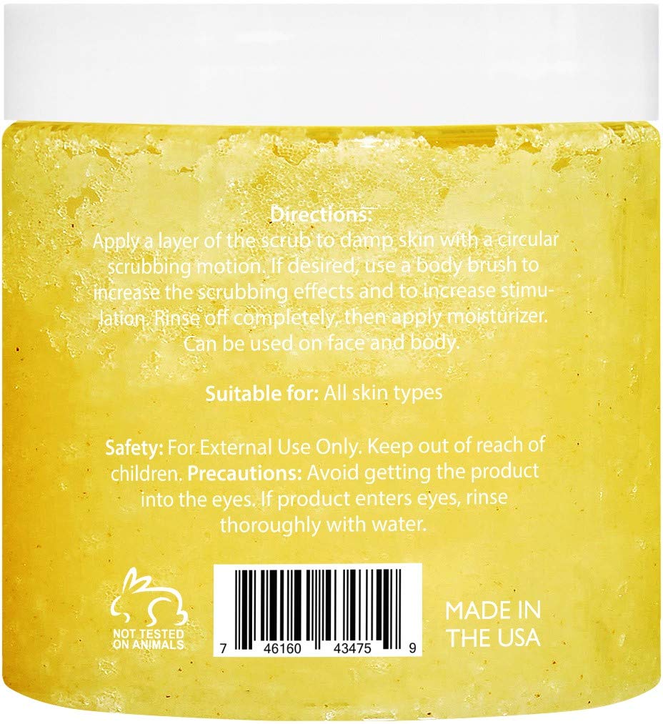 Brooklyn Botany 100% Natural Sweet Orange Body Scrub & Hand Scrub - Dual Action Exfoliator, Moisturizer For Great Skin- Made With Natural Orange Oil - Exfoliating Body Scrubs & Hand Scrubs - 10 oz : Beauty