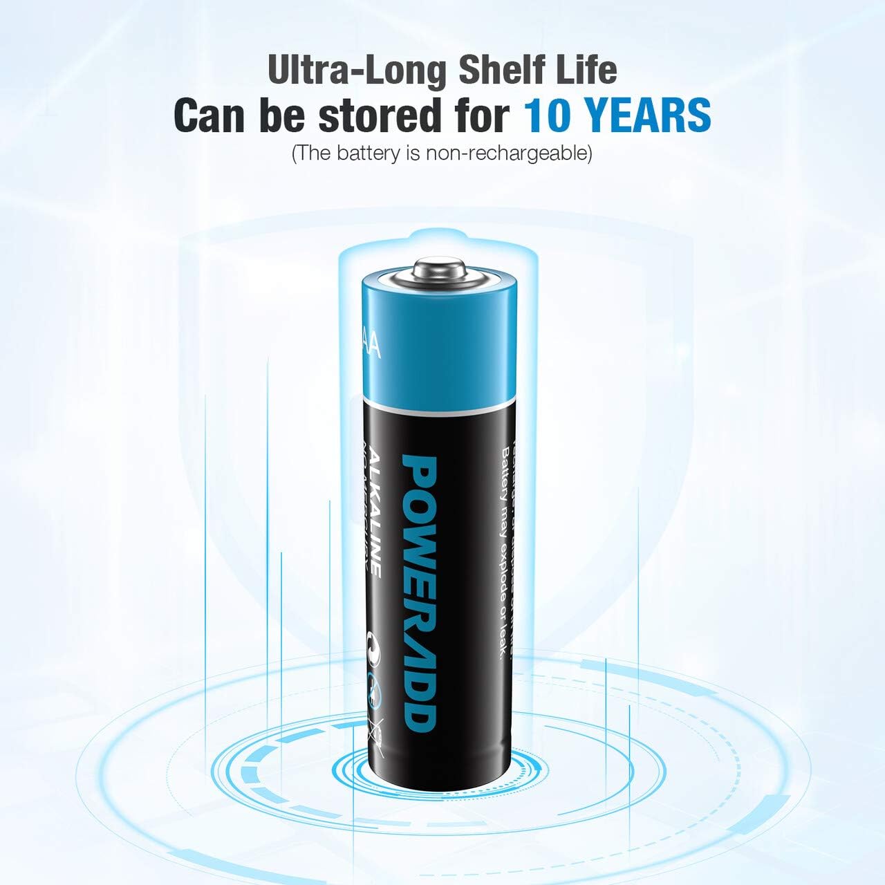 POWERADD AA Alkaline Batteries Long Lasting, All-Purpose Battery for Household and Business - 16 Count: Home Audio & Theater