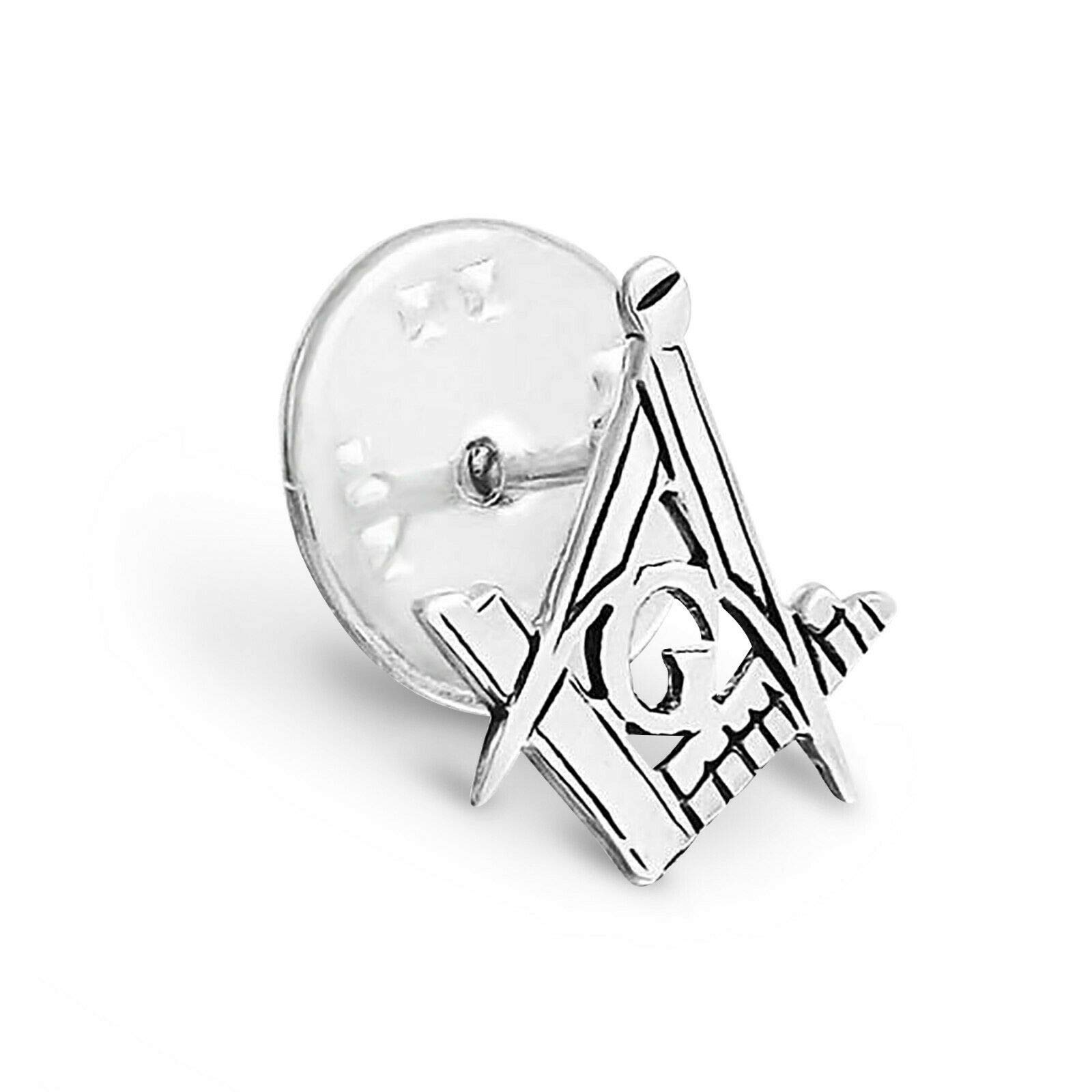 THE MASONIC COLLECTION - Craft Masonic Badge with G - Made With 925 Solid Silver - Square and Compass - Freemason Gifts for Men