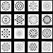 32 Pack Mandala Dotting Stencils,Mandala Dot Painting Templates Stencils for DIY Rocks Stone Airbrush Wall Art Canvas Wood Furniture Cards Painting Art Projects