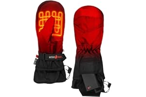 ActionHeat AA Battery Heated Mittens for Men, Women – Softshell Mittens w/Adjustable Gauntlet, Textured Grip