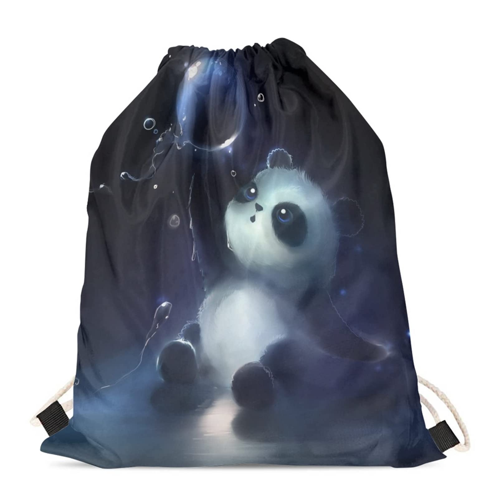 BYCHECAR Cute Padan Drawstring Bags for Girls Dance Gymnastics Pouch Kids String Backpack Boys Sport Travel Camping Hiking Cinch Sack Women Beach Shopping Storage Bags