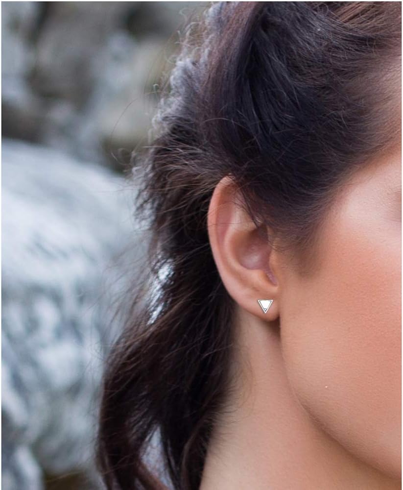 SOFIA MILANI - Women's Earrings 925 Silver - with Zirconia Stones - Triangle Stud Earrings - 20614 - Image 5