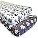 Kaydee Baby 100% Organic Jersey Knit Fitted Baby Crib Sheets - Baby Sheets for Boys and Girls - Crib Mattress Sheets Fit Most Standard Baby Beds - 2 Pack Cotton Grey Crib Sheets