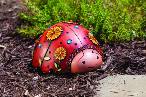 Jeweled Lady Bug Garden Statuary