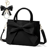 Abbylike Cute Purses for Women Christmas Gift Leather Crossbody with Bow Handbags with Adjustable Shoulder Strap