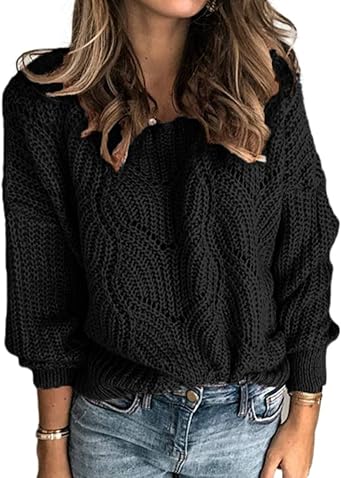 Womens Pullover Sweaters Crew Neck 
