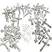 TOAOB Assorted Silver Metal Crosses Charms Pendants Bracelet Necklace Earrings Crafting DIY Jewelry Making Accessory Pack of 30pcs