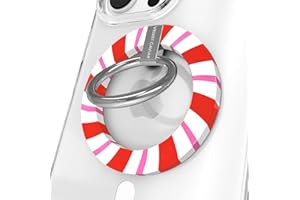 VELVET CAVIAR Compatible with MagSafe Phone Grip - Magnetic Ring Holder with Adjustable Stand - Removable MagSafe Accessories for iPhone 16, 15, 14, 13, 12 (Christmas Peppermint Princess)