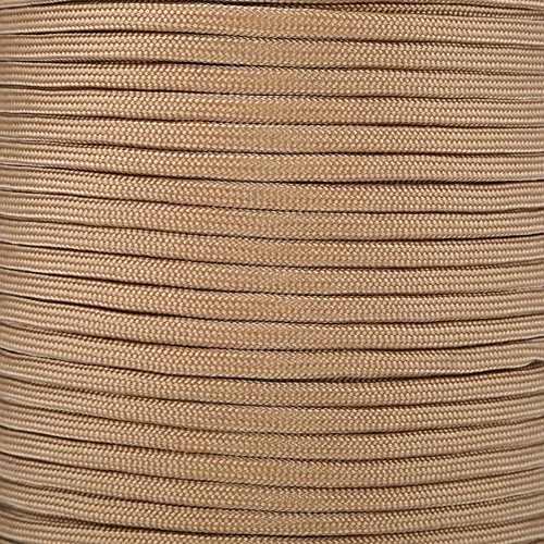 Dilwe Parachute Cord, 550 Reflective Multiple Colors 9 Strand Core 100m Paracord Ropes for Survival Camping Climbing(Khaki)