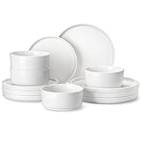 MALACASA 12 Pieces Porcelain Dinnerware Set, Modern