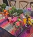 Del Mex (TM) Traditional Falsa Mexican Blanket Table Runner (Pink/Orange)