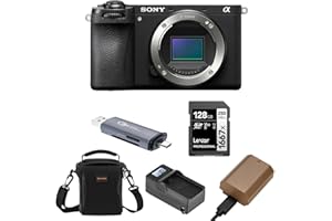 Sony Alpha a6700 Mirrorless Camera Body Bundle with Shoulder Bag, 128GB SD Card, Card Reader, Extra Battery, Charger