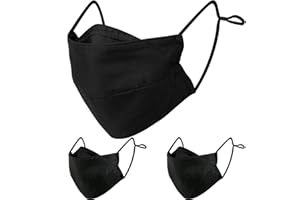 BASE CAMP Reusable Cloth Face Masks 100% Cotton Washable Adjustable Breathable Fabric Mask with Filter Pocket
