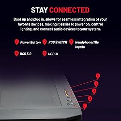 Skytech Rampage Gaming PC Desktop, Ryzen 7 9700X