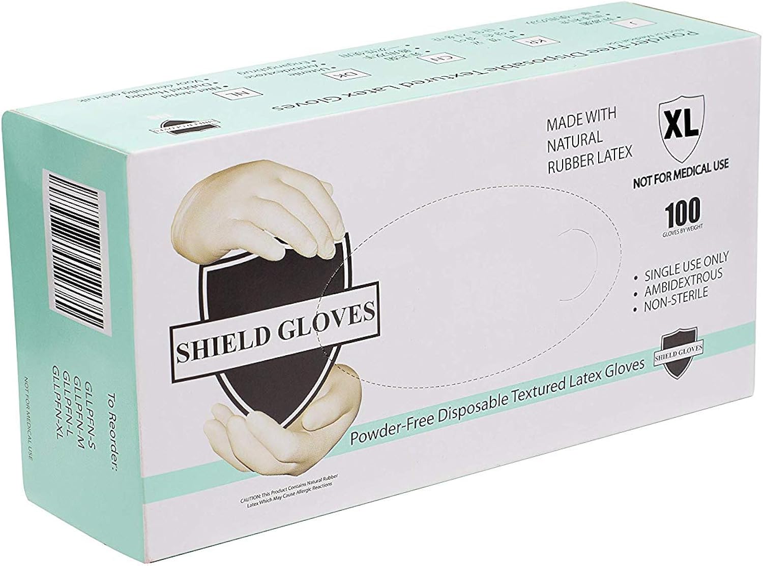 Pack of 100 Non Examination Gloves XL Size, 5.3 Mil. Natural Color