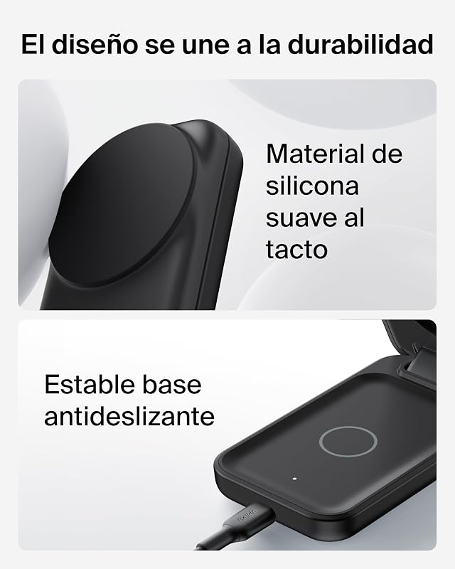 Carregador sem fios UltraCharge 3 em 1 Qi2, 25W, carregador magnético compatível com MagSafe, estação de carregamento para iPhone 17, Air, Apple Watch, AirPods, Pixelsnap, adaptador de 45W - Preto
