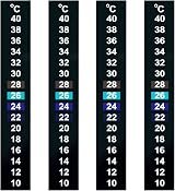 Jagowa Stick-On LCD Thermometer Strips 4 Pack 10-40C Adhesive Temperature view 1