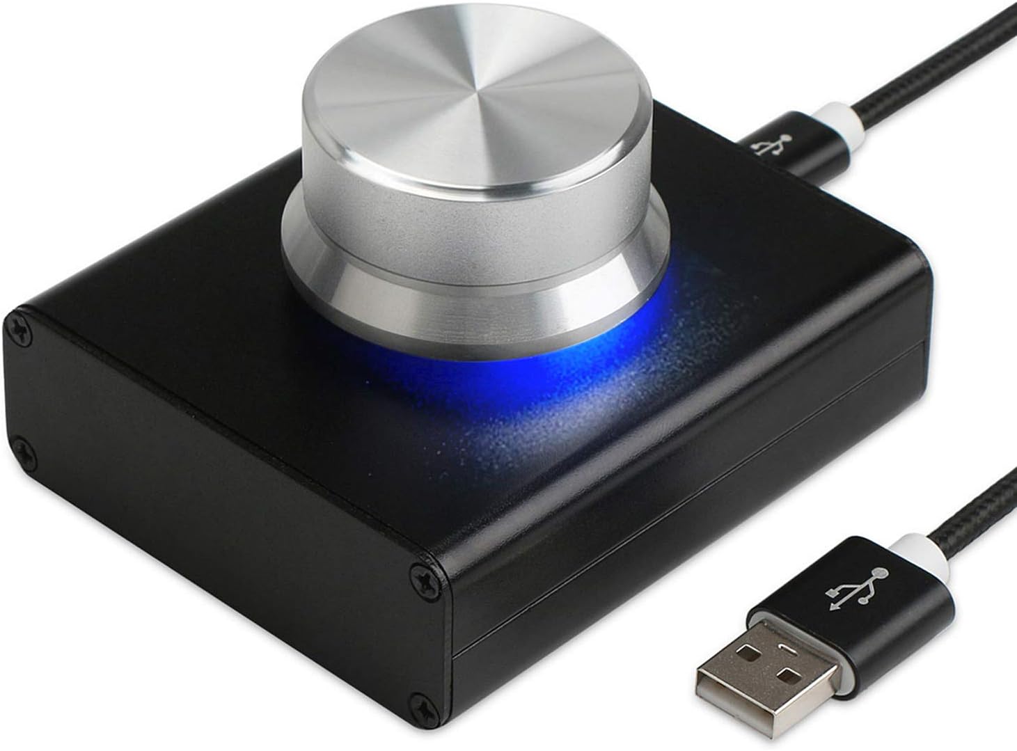 Amazon ミニUSBボリュームコントロールつまみ4.9フィートのUSBケーブル付きのオーディオアジャスターPCスピーカースイッチ